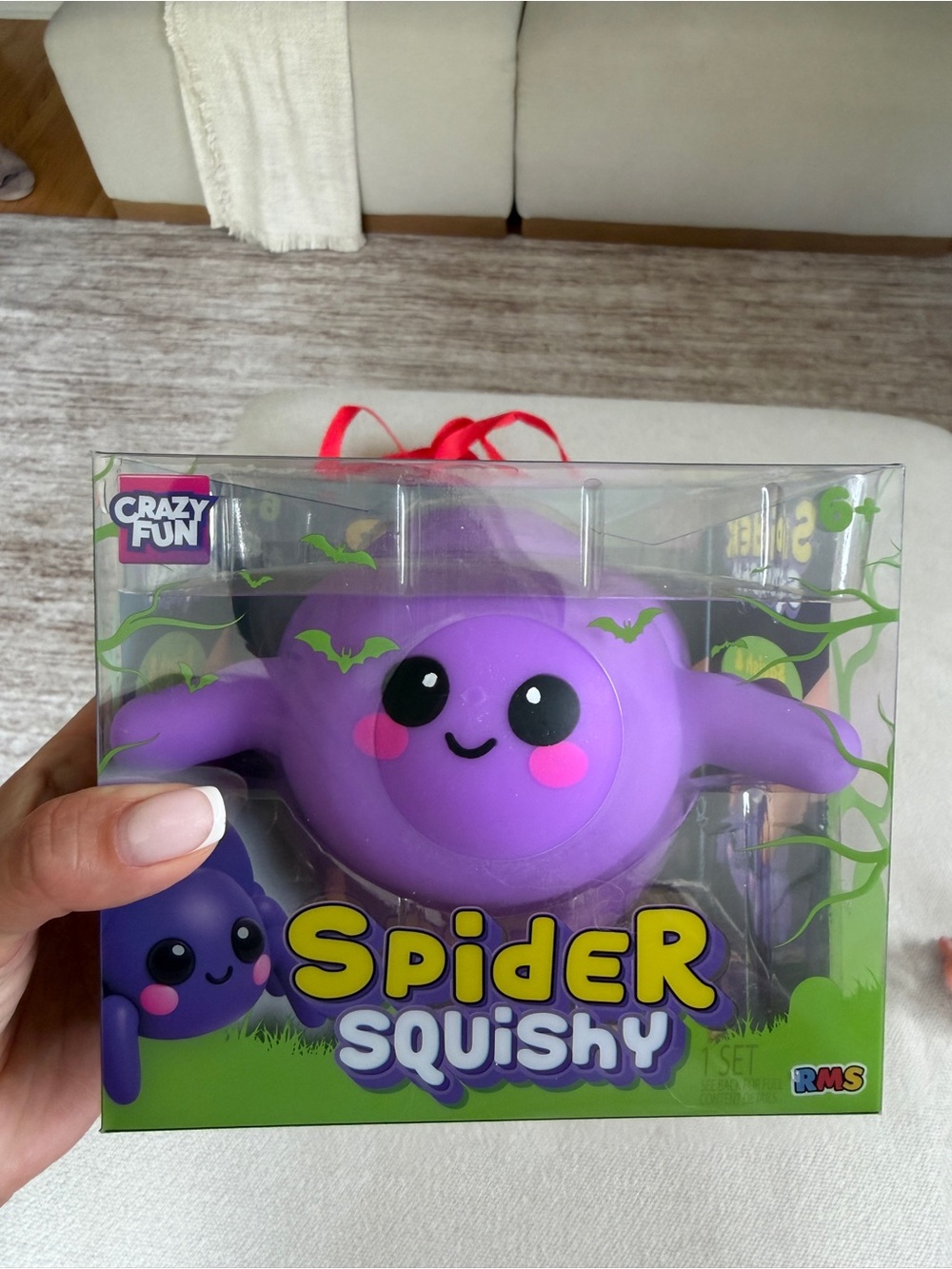NEW RARE RMS Purple Spider Squishy Plush Toy